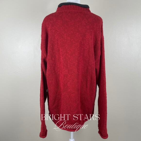 Extremely Rare Red Black Moose Reindeer Sweater ASO Phoebe Buffay Friends - Picture 6 of 9